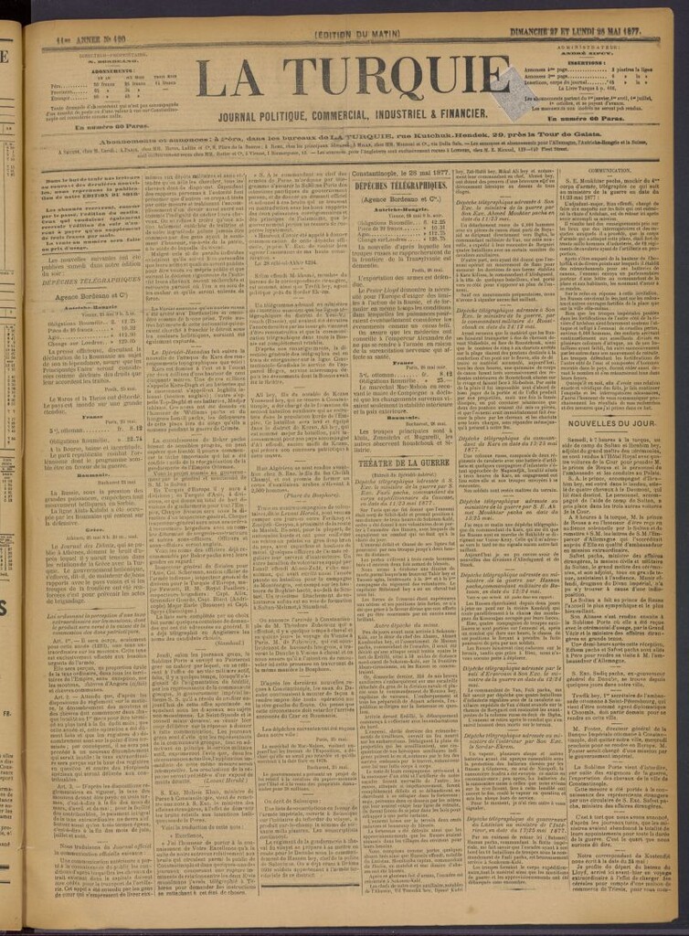 Miniatura de La Turquie del 27 y 28 de mayo de 1877, nº 120