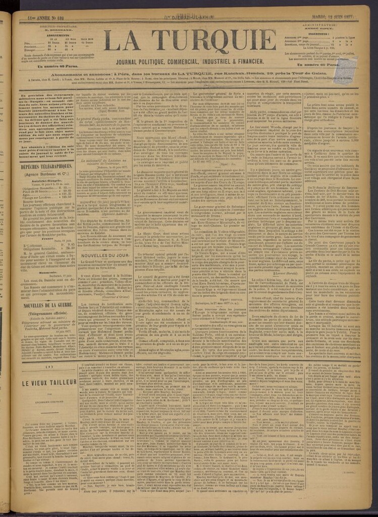 Miniatura de La Turquie del 12 de junio de 1877, nº 132