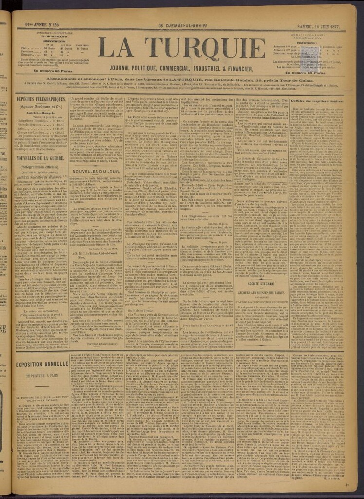 Miniatura de La Turquie del 16 de junio de 1877, nº 136