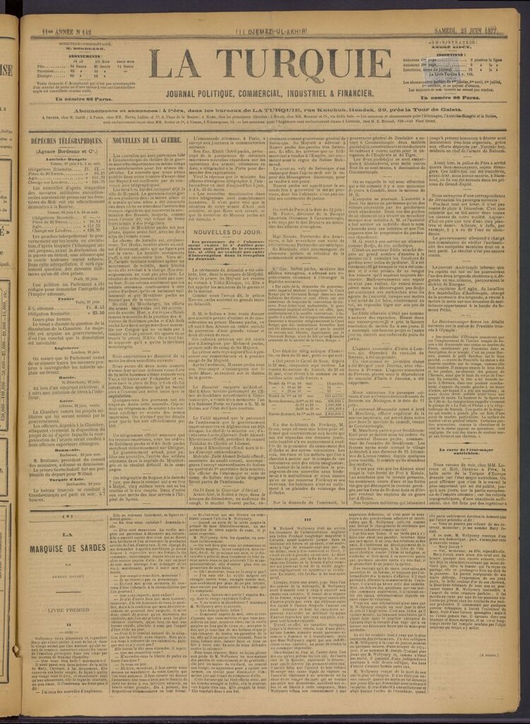 Miniatura de La Turquie del 23 de junio de 1877, nº 142