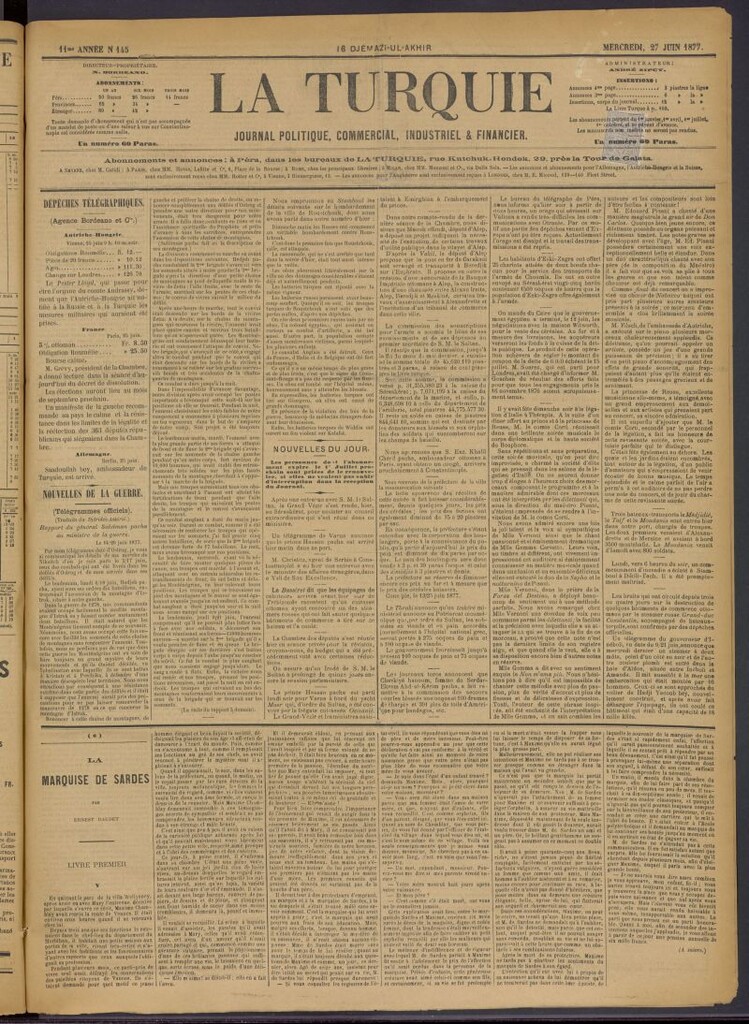 Miniatura de La Turquie del 27 de junio de 1877, nº 145
