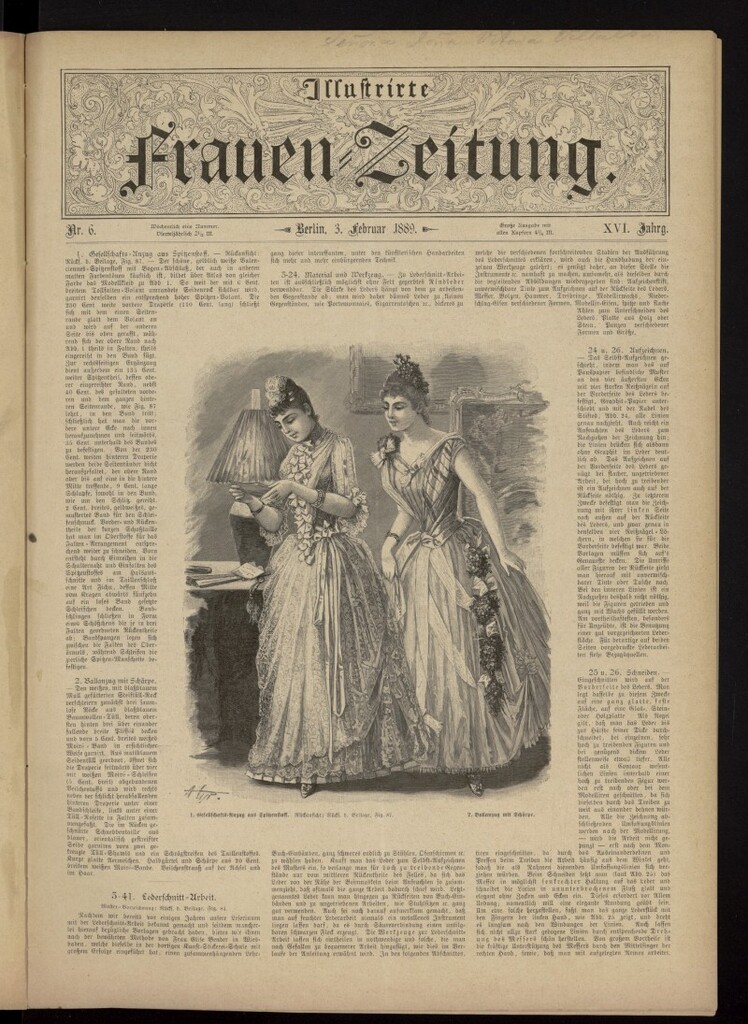 Miniatura de Illustrierte Frauen Zeitung del 3 de febrero de 1889, nº 6