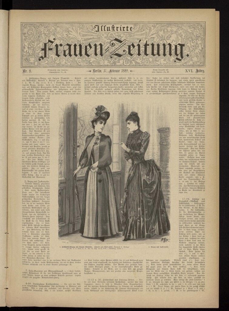 Miniatura de Illustrierte Frauen Zeitung del 17 de febrero de 1889, nº 8