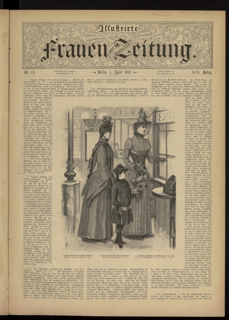 Miniatura de Illustrierte Frauen Zeitung del 1 de abril de 1889, nº 14