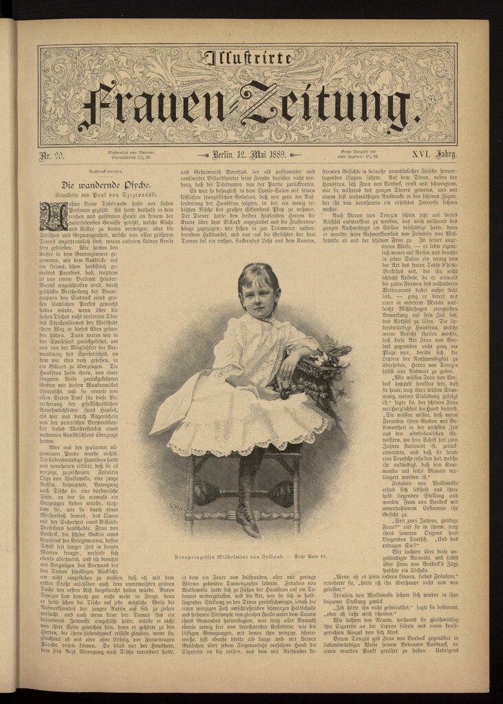 Miniatura de Illustrierte Frauen Zeitung del 12 de mayo de 1889, nº 20
