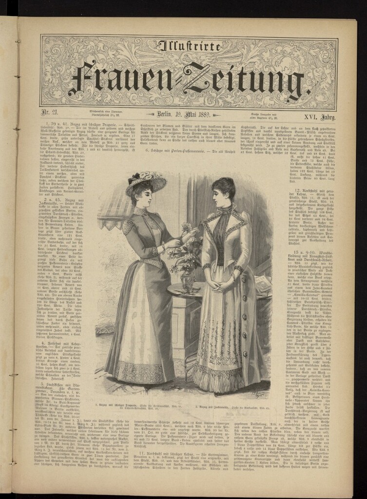 Miniatura de Illustrierte Frauen Zeitung del 19 de mayo de 1889, nº 21