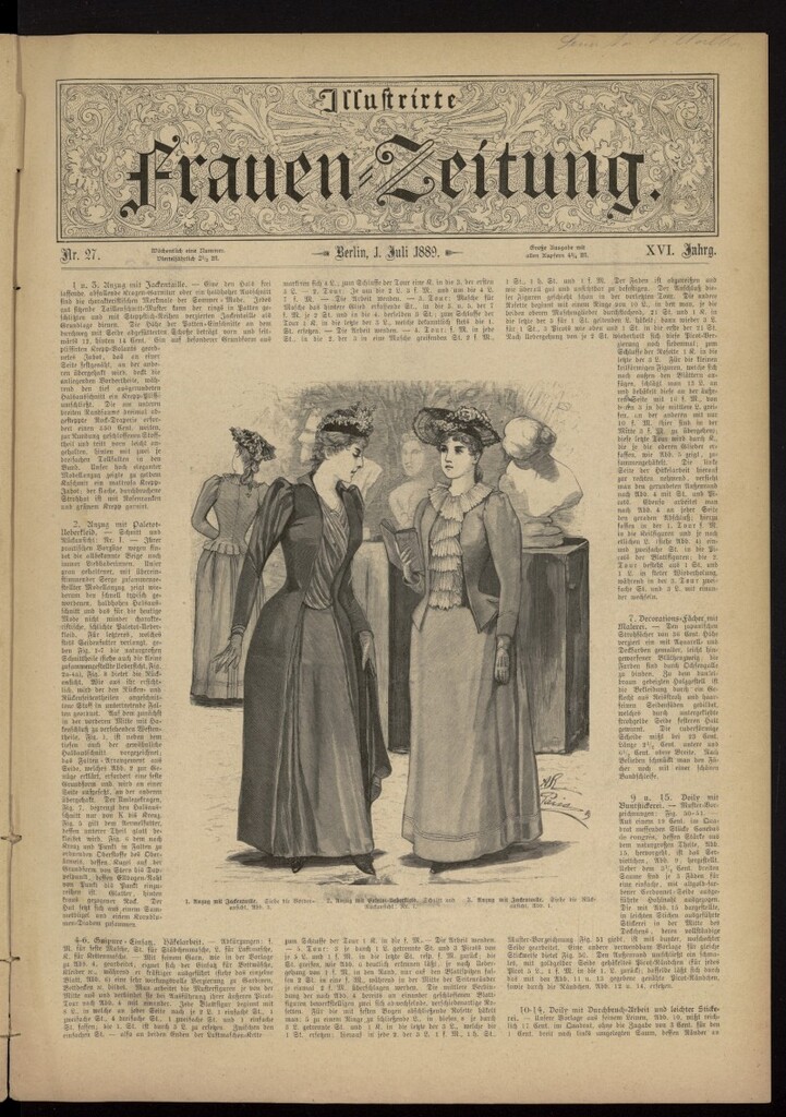 Miniatura de Illustrierte Frauen Zeitung del 1 de julio de 1889, nº 27