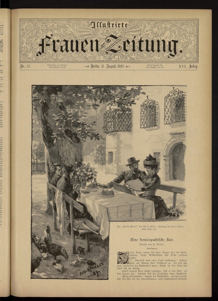Miniatura de Illustrierte Frauen Zeitung del 11 de agosto de 1889, nº 33
