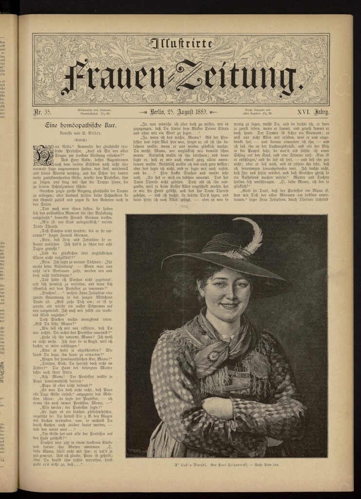 Miniatura de Illustrierte Frauen Zeitung del 25 de agosto de 1889, nº 35