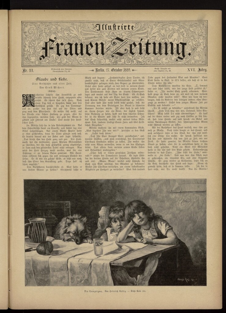 Miniatura de Illustrierte Frauen Zeitung del 27 de octubre de 1889, nº 44