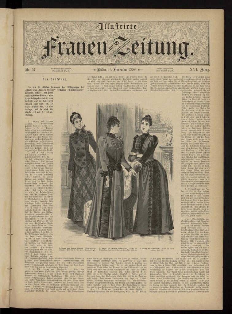 Miniatura de Illustrierte Frauen Zeitung del 17 de noviembre de 1889, nº 47