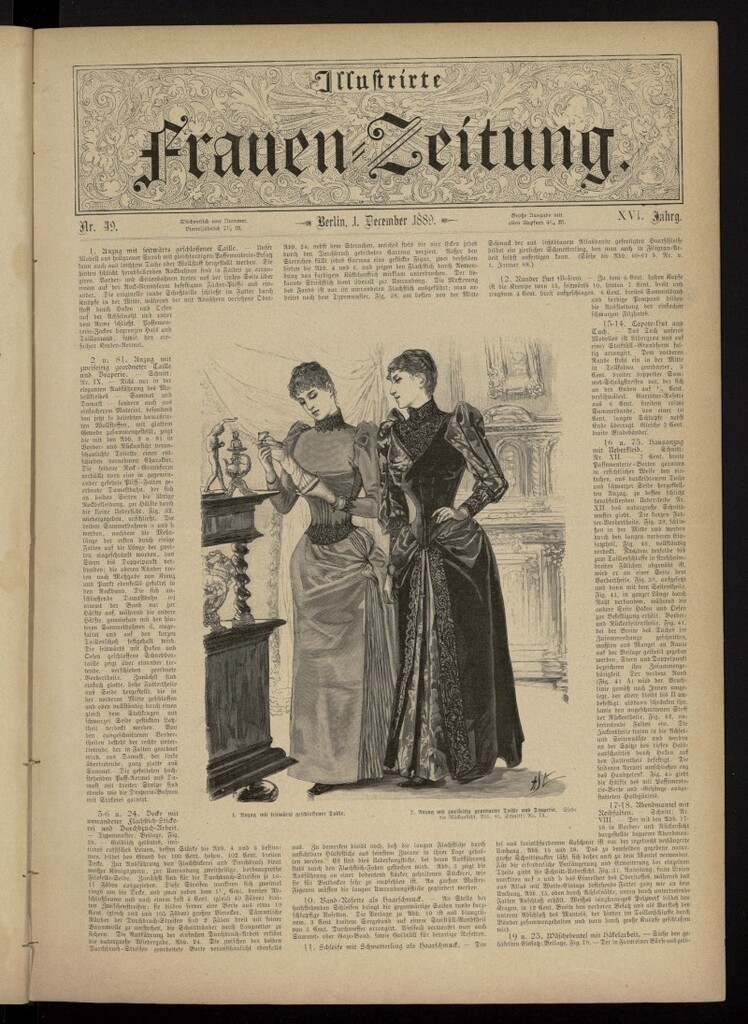 Miniatura de Illustrierte Frauen Zeitung del 1 de diciembre de 1889, nº 49