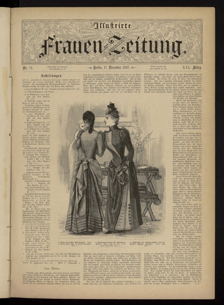 Miniatura de Illustrierte Frauen Zeitung del 15 de diciembre de 1889, nº 51