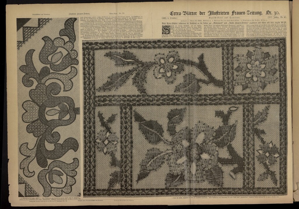 Miniatura de Illustrierte Frauen Zeitung del 6 de octubre de 1889, suplemento extra al nº 41