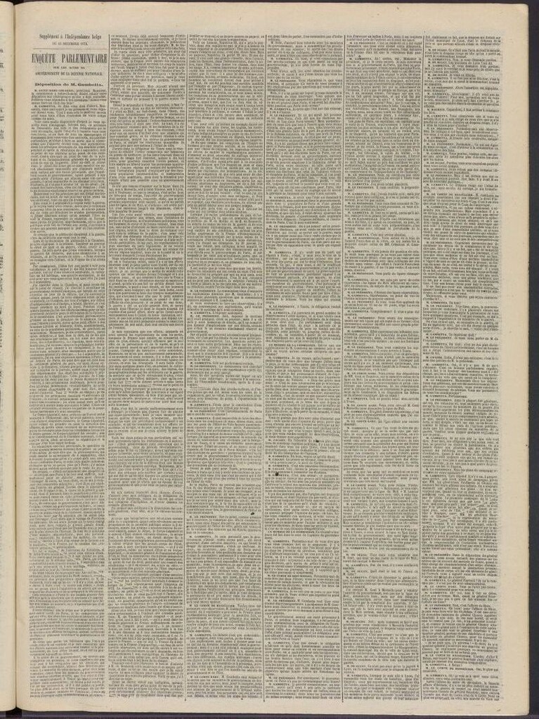 Miniatura de L´Indépendance Belge del 13 de diciembre de 1872, suplemento al nº 348
