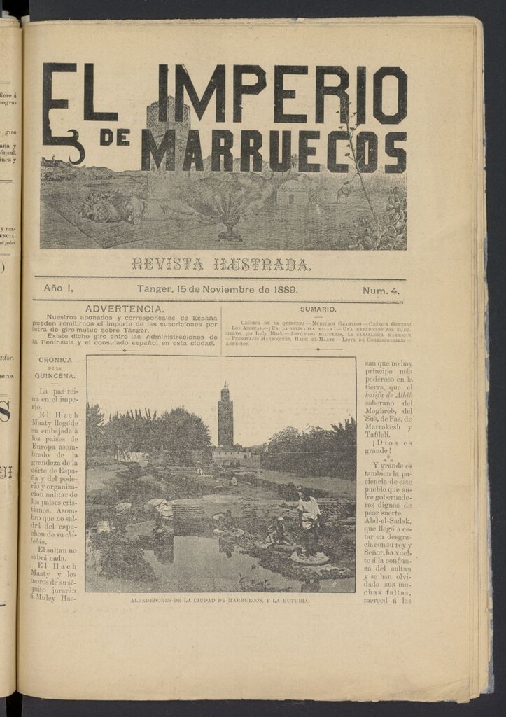 Miniatura de El Imperio de Marruecos del 15 de noviembre de 1889, nº 4