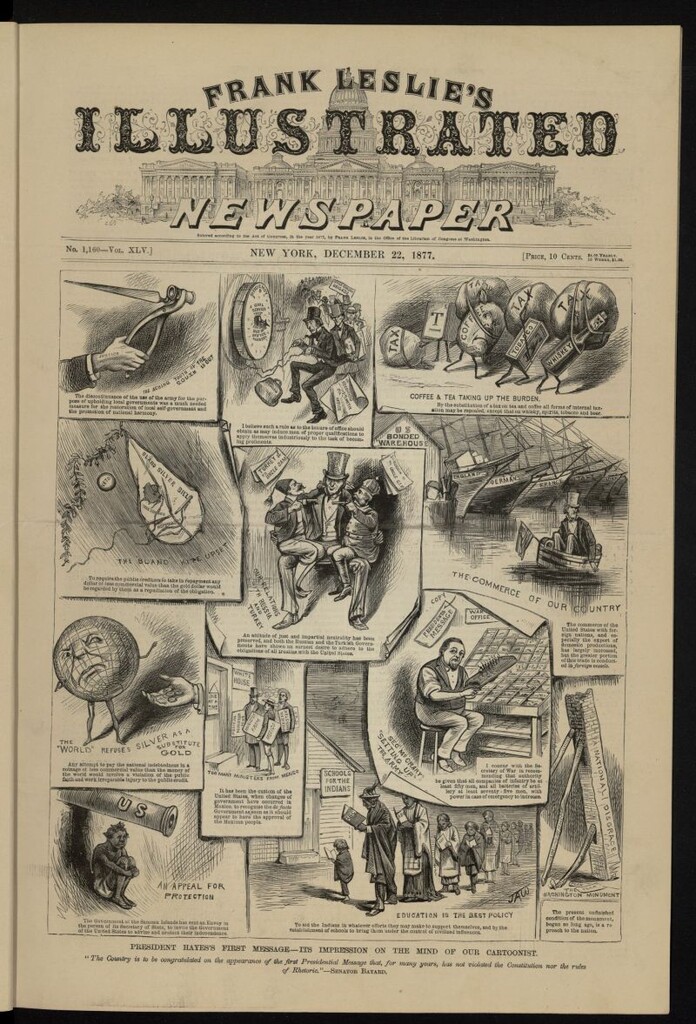 Miniatura de Frank Leslie´s Illustrated Newspaper del 22 de diciembre de 1877, nº 1,160