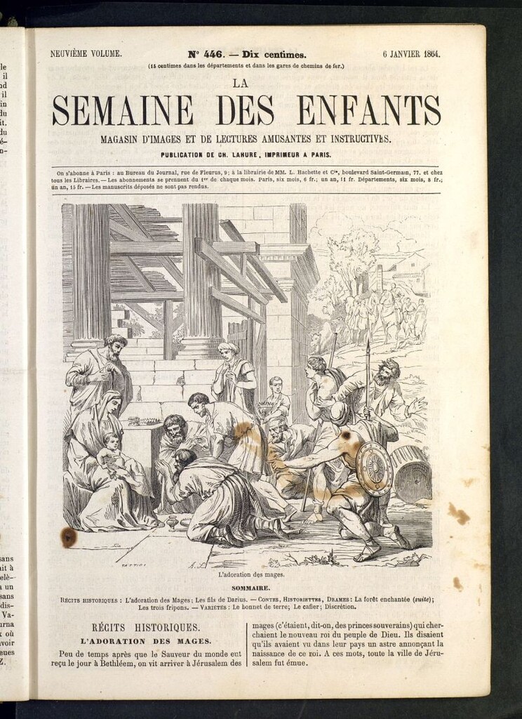 Miniatura de La Semaine des Enfants del 6 de enero de 1864, nº 446