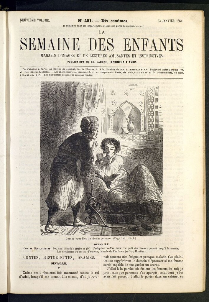Miniatura de La Semaine des Enfants del 23 de enero de 1864, nº 451