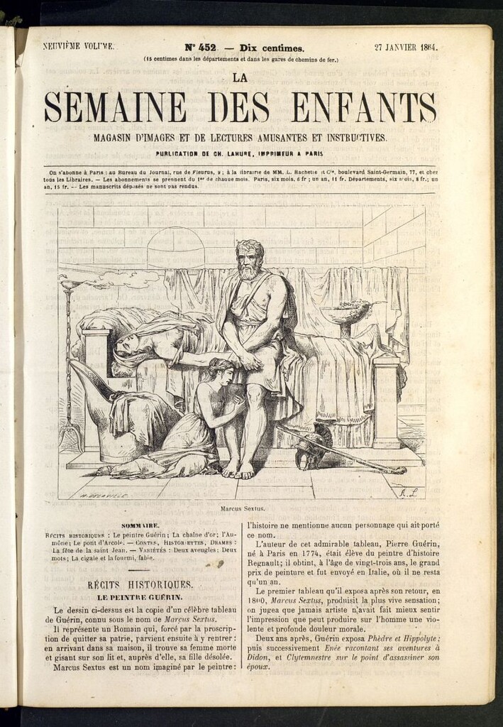 Miniatura de La Semaine des Enfants del 27 de enero de 1864, nº 452