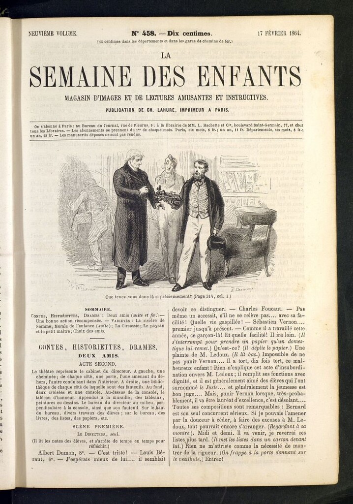 Miniatura de La Semaine des Enfants del 17 de febrero de 1864, nº 458