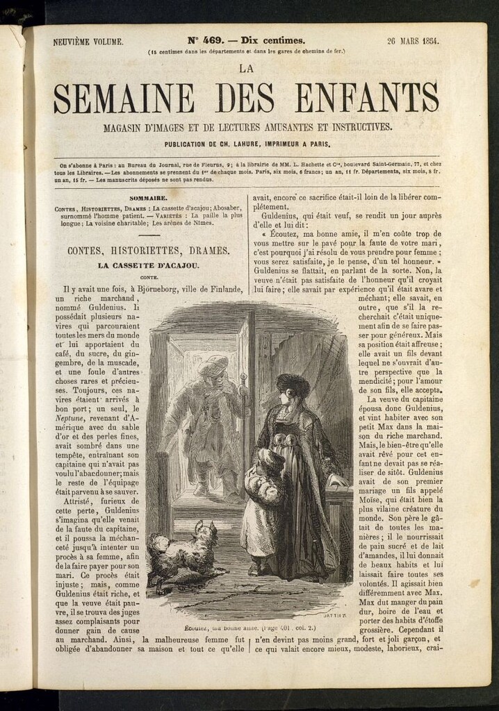 Miniatura de La Semaine des Enfants del 26 de marzo de 1864, nº 469