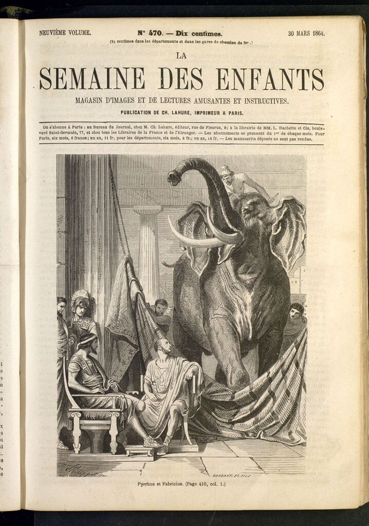 Miniatura de La Semaine des Enfants del 30 de marzo de 1864, nº 470