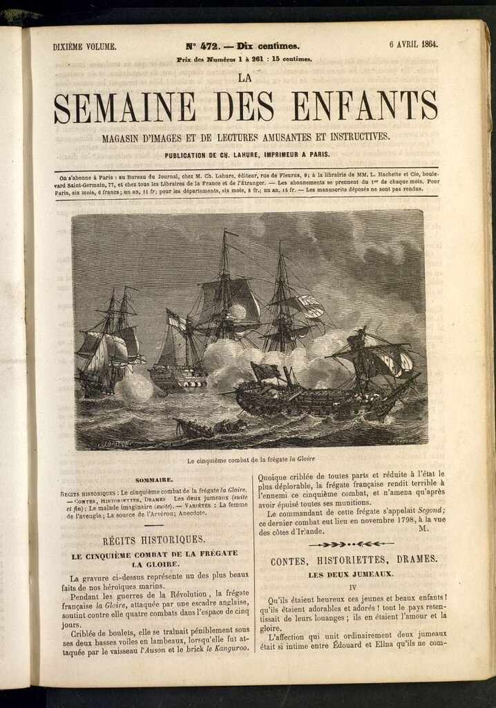 Miniatura de La Semaine des Enfants del 6 de abril de 1864, nº 472