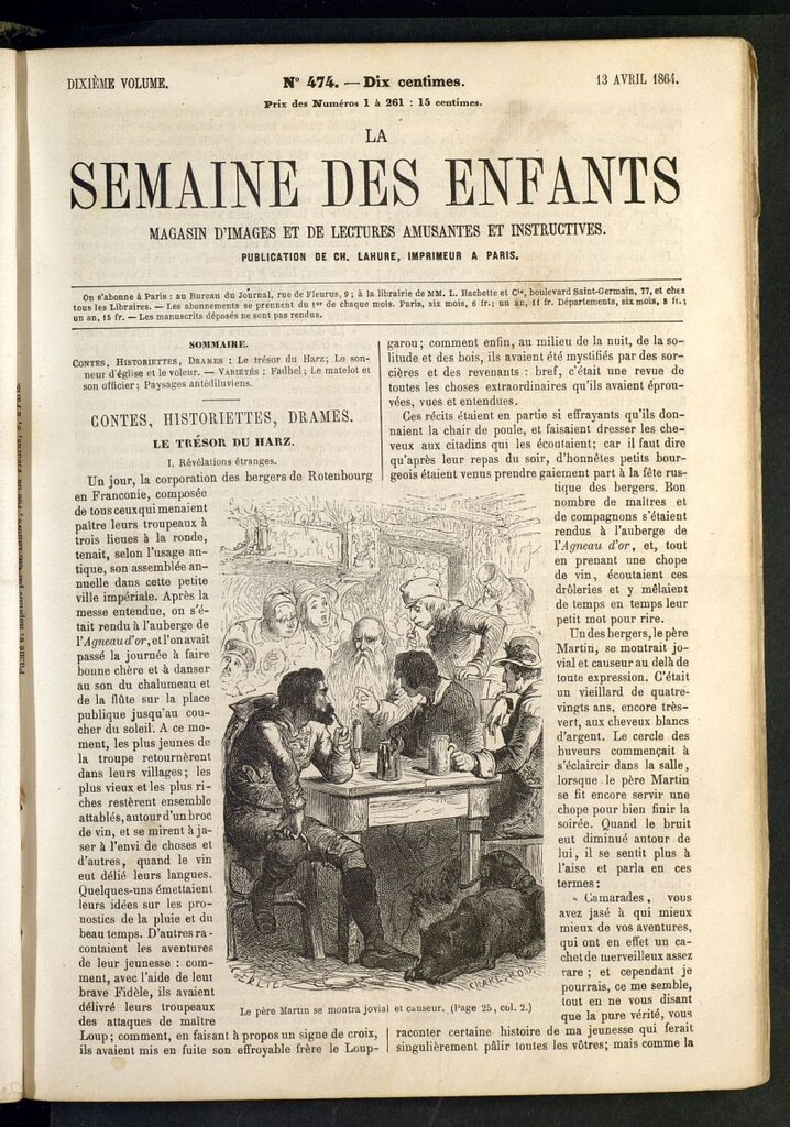 Miniatura de La Semaine des Enfants del 13 de abril de 1864, nº 474