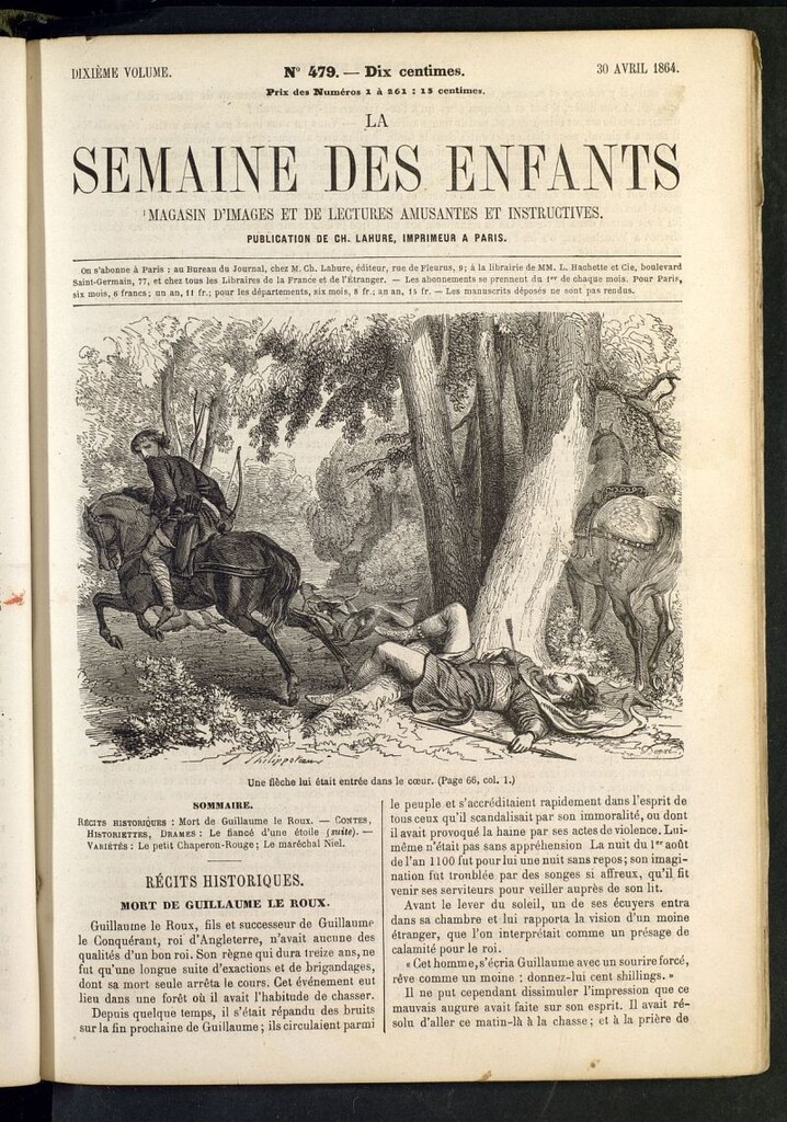 Miniatura de La Semaine des Enfants del 30 de abril de 1864, nº 479