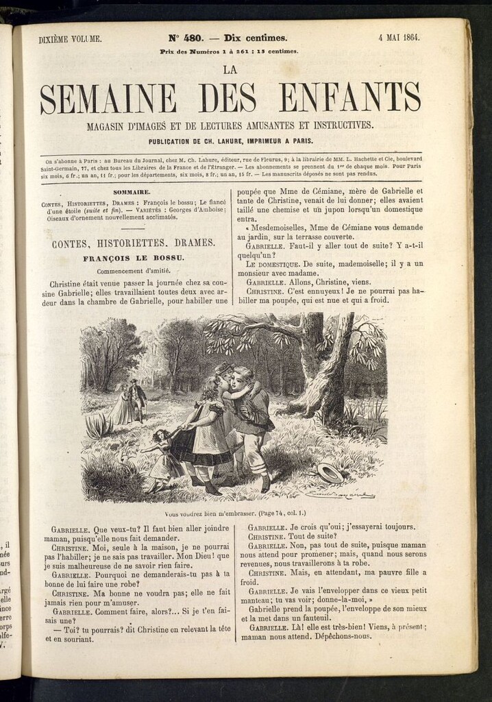 Miniatura de La Semaine des Enfants del 4 de mayo de 1864, nº 480