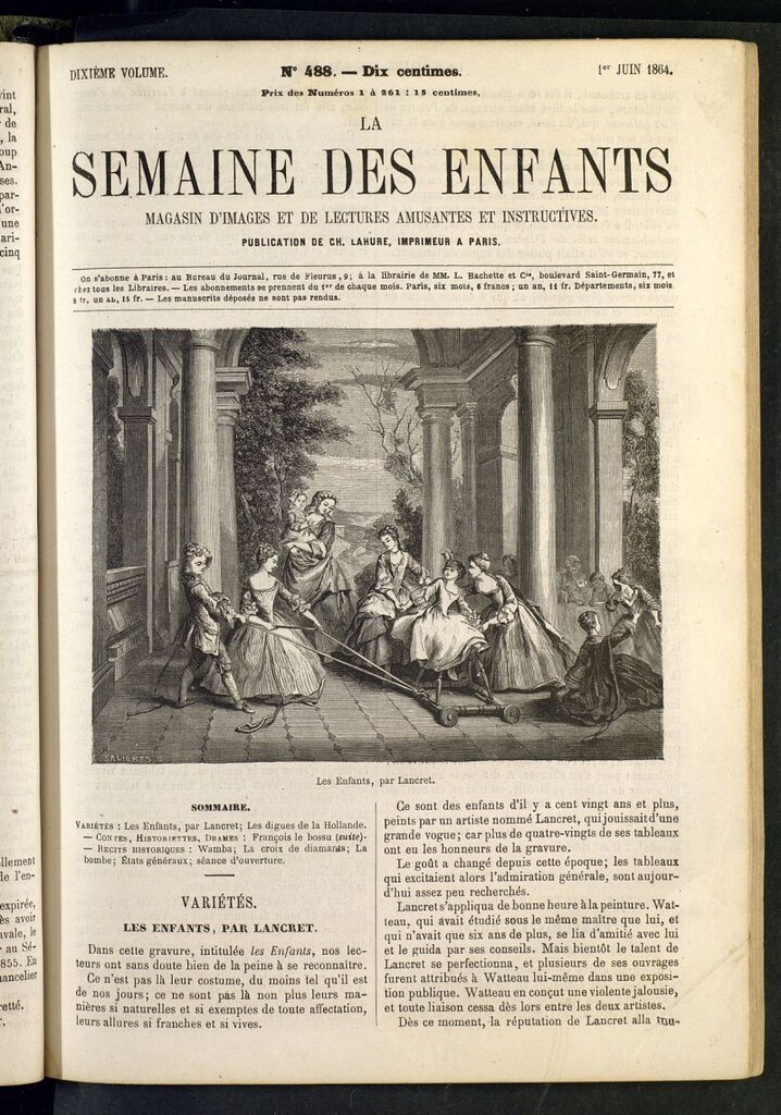 Miniatura de La Semaine des Enfants del 1 de junio de 1864, nº 488