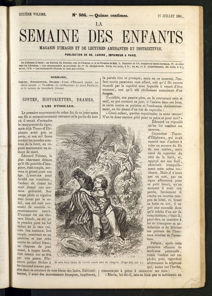 Miniatura de La Semaine des Enfants del 27 de julio de 1864, nº 504