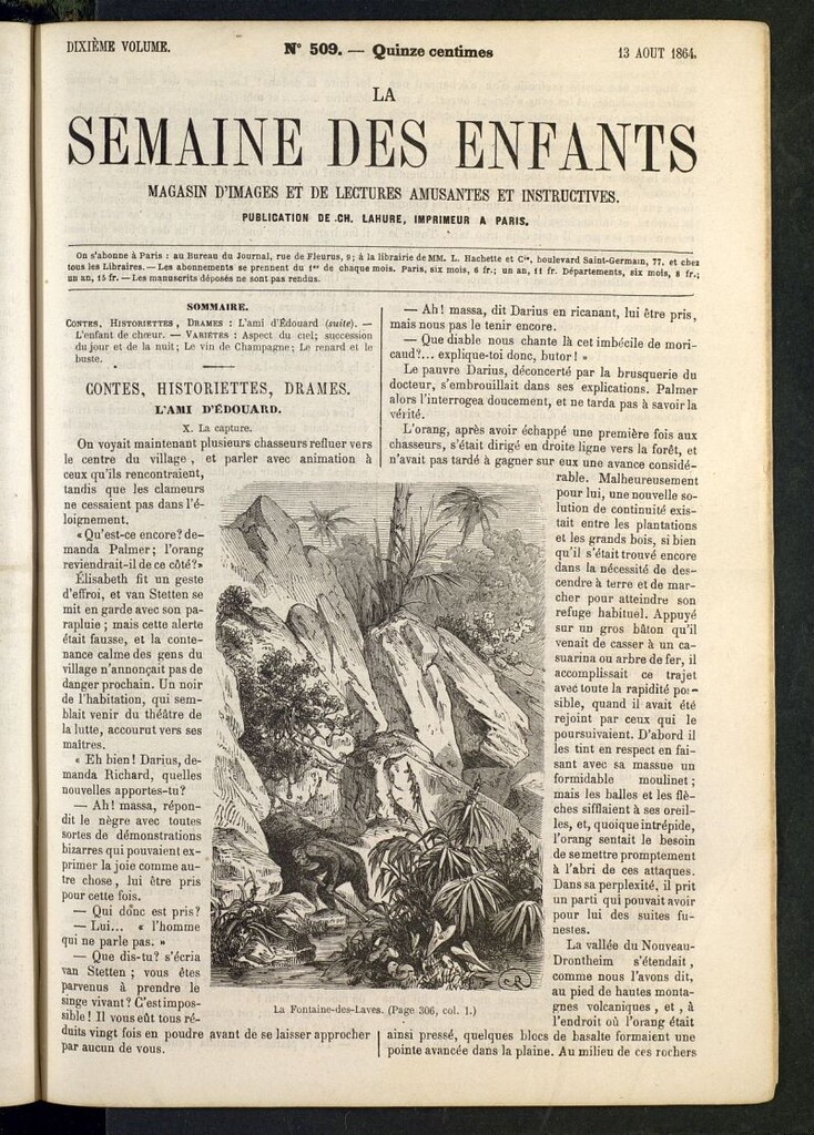 Miniatura de La Semaine des Enfants del 13 de agosto de 1864, nº 509