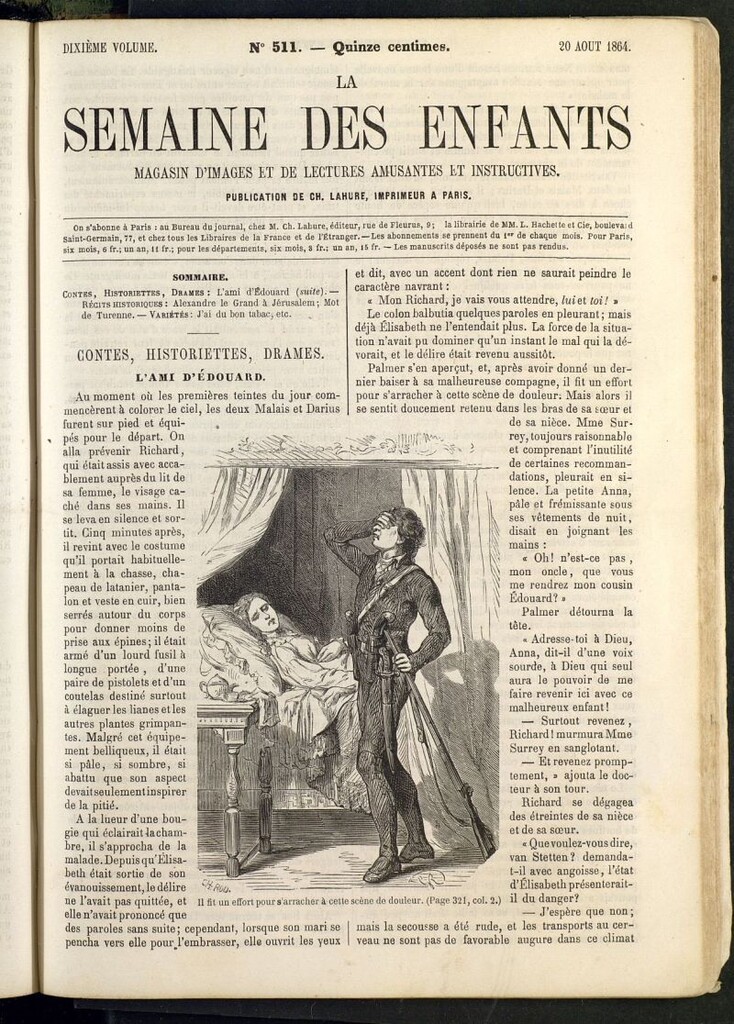 Miniatura de La Semaine des Enfants del 20 de agosto de 1864, nº 511