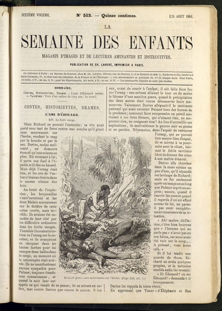 Miniatura de La Semaine des Enfants del 24 de agosto de 1864, nº 512