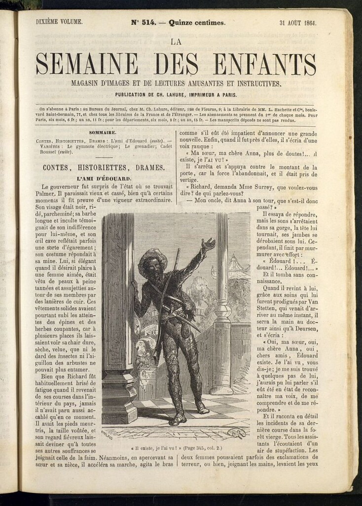 Miniatura de La Semaine des Enfants del 31 de agosto de 1864, nº 514