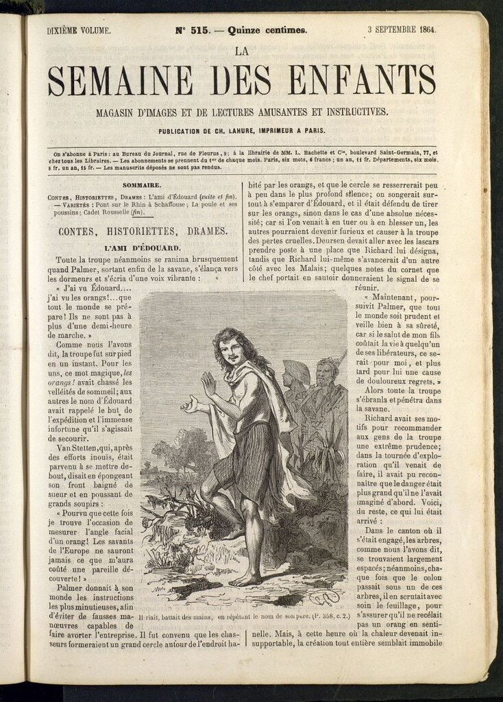 Miniatura de La Semaine des Enfants del 3 de septiembre de 1864, nº 515