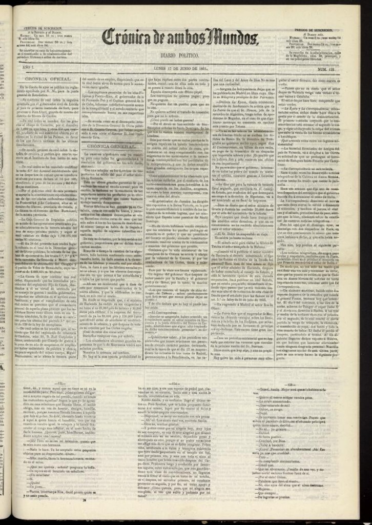 Miniatura de Crónica de ambos Mundos : diario de noticias del 17 de junio de 1861, nº 122