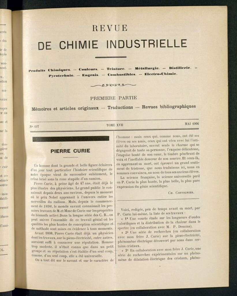 Miniatura de Revue de Chimie Industrielle mai 1906