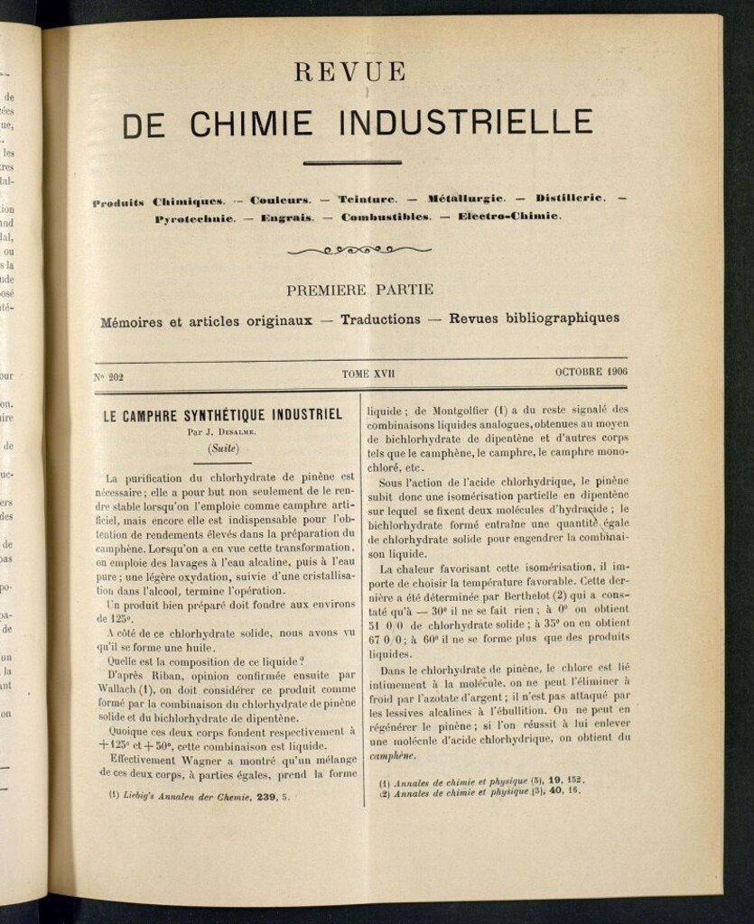 Miniatura de Revue de Chimie Industrielle octobre 1906