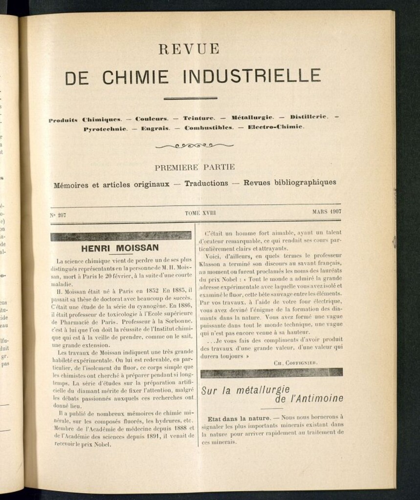 Miniatura de Revue de Chimie Industrielle mars 1907