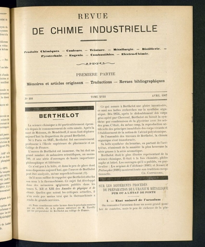 Miniatura de Revue de Chimie Industrielle avril 1907