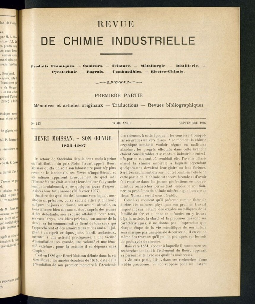 Miniatura de Revue de Chimie Industrielle septembre 1907