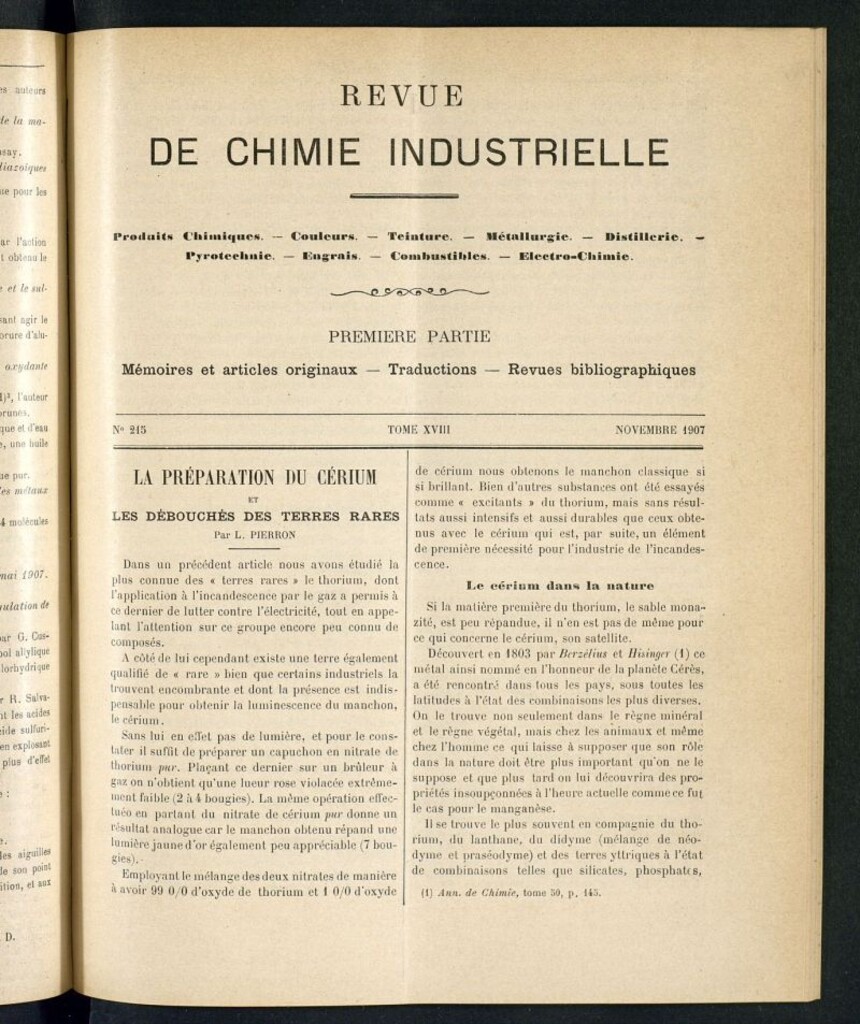 Miniatura de Revue de Chimie Industrielle novembre 1907