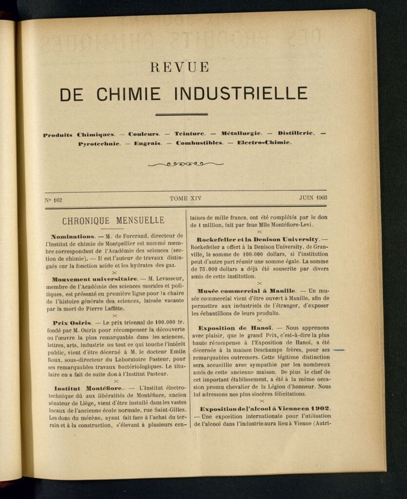 Miniatura de Revue de Chimie Industrielle juin 1903