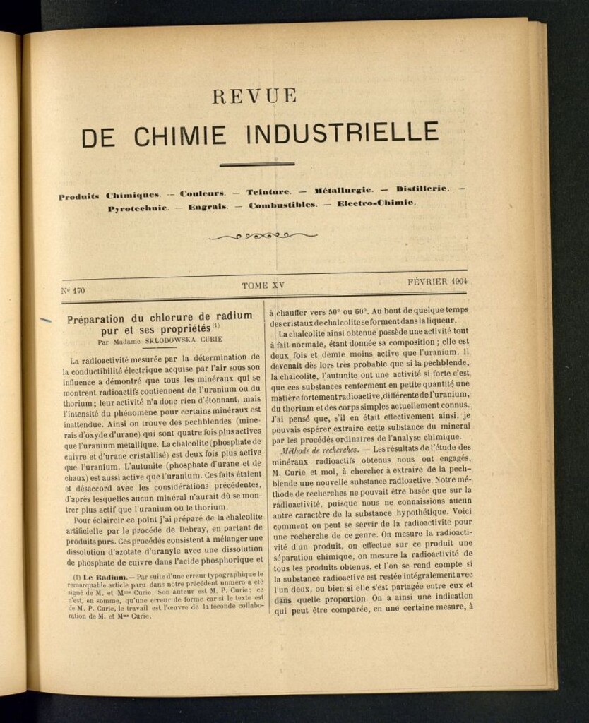 Miniatura de Revue de Chimie Industrielle Février 1904