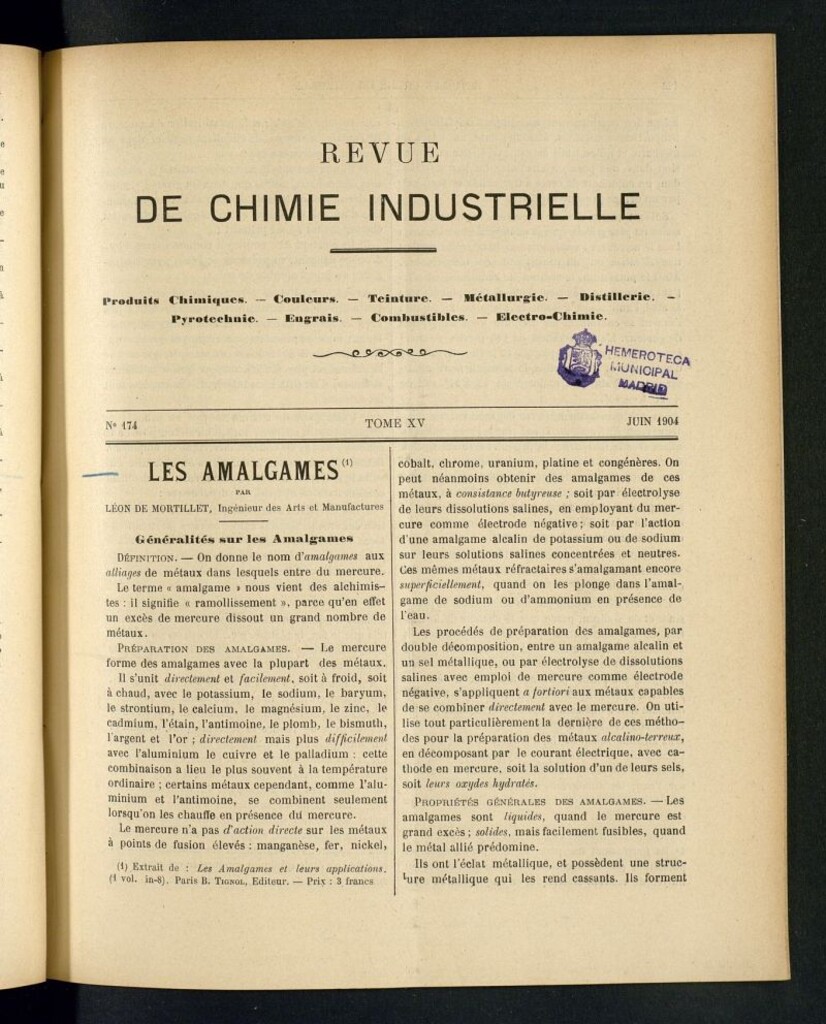 Miniatura de Revue de Chimie Industrielle Juin 1904