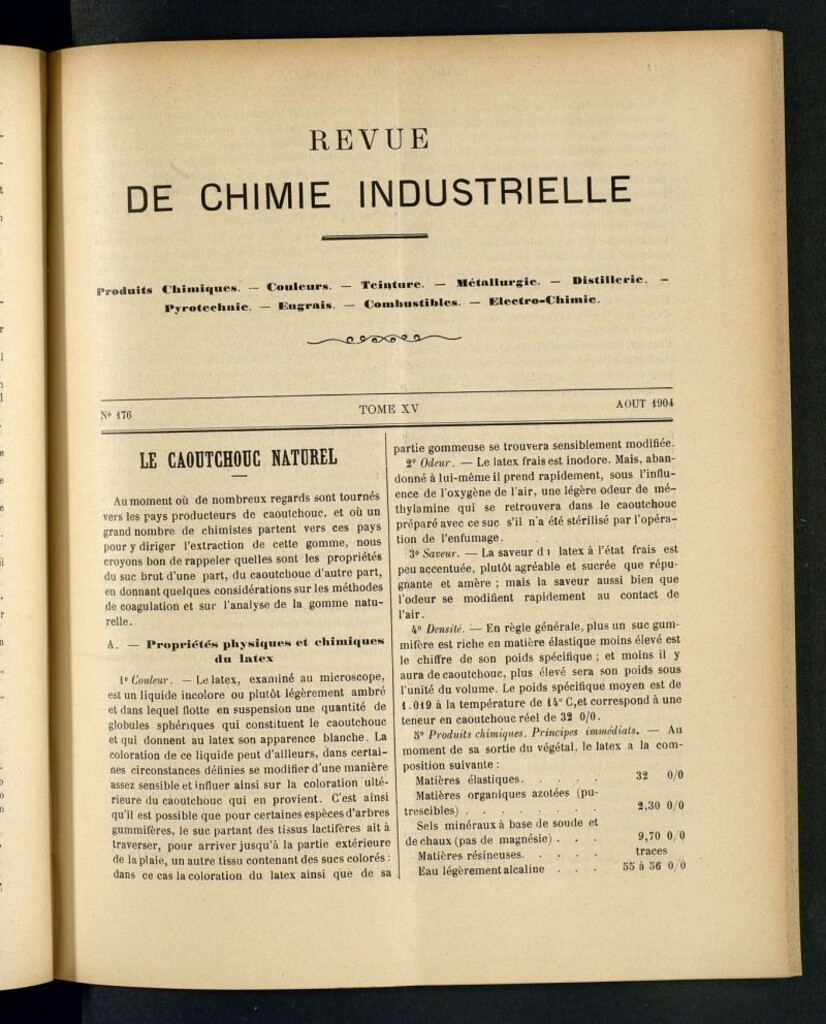 Miniatura de Revue de Chimie Industrielle Août 1904