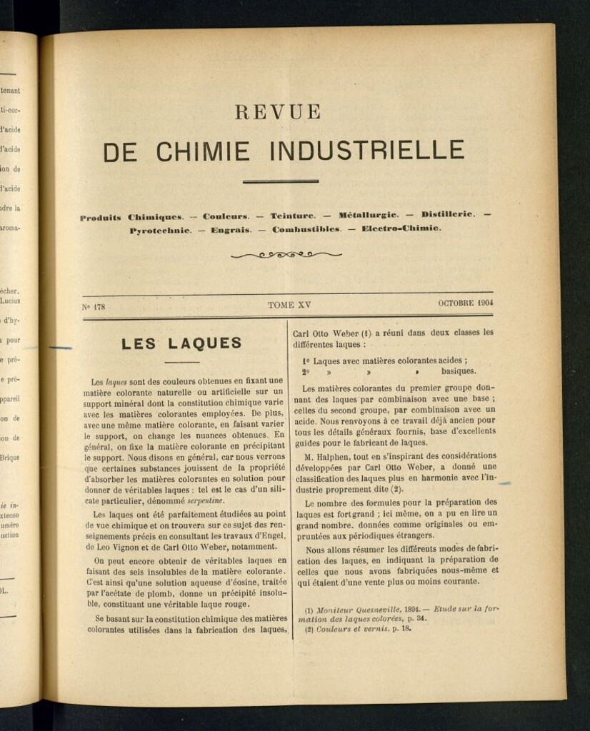 Miniatura de Revue de Chimie Industrielle Octobre 1904